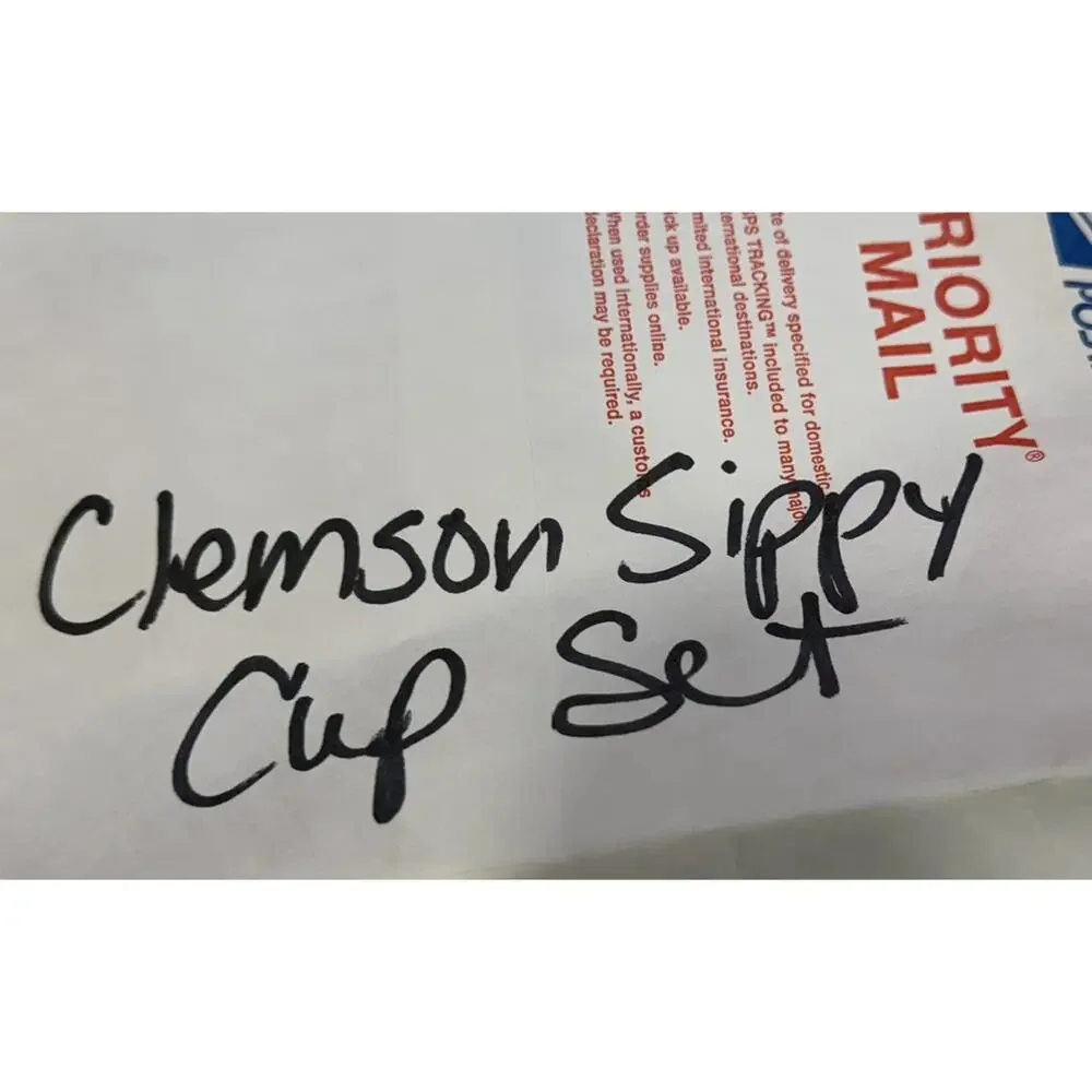 Vintage Clemson Tigers Fan Lot License Plate Bumper Sticker Travel Mug Sippy Cup